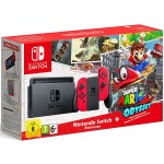 Nintendo Switch - Red with Super Mario Odyssey Game Card
